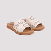 [Chloe] Chloe-Blushy Beige Woody Flat Mules-Donna 36 IT