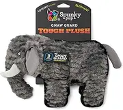 Spunky pup Tough Plush Toys for Aggressive Chewers - Durable, Triple-Layered Dog Chew Toys with Squeaker - Ideal for Medium to Large Dogs- Elephant