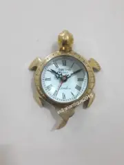 Nautical Tortoise Style Wall Clock Antique Brass Wall Table clock Home Decor Gif