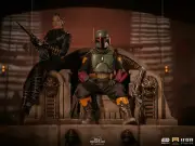 Iron Studios Star Wars The Mandalorian Boba Fett & Fennec Shand on Throne Statue