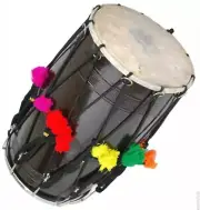 BHANGRA INDIAN HANDMADE INSTRUMENT PUNJABI DHOL DRUM MUSICAL WITH PADDED BAG