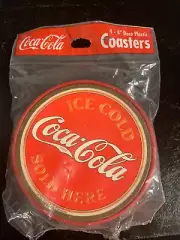 Vintage Coca Cola Brand Coca Cola Coasters "Ice Cold Coca Cola Sold Here" slogan