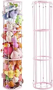 Metal Stuffed Animal Zoo Storage Holder Standing, Simple Installation, Durable Soft Toy Storage Organizer Shelves Basket, Suitable for Bedroom Nursery Play Room Decor