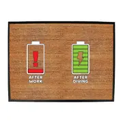 Ow After Diving - Funny Novelty Doormat Man Cave Floor mat
