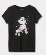 Girls' XS (4/5) 'Skating Panda' Short Sleeve Graphic T-Shirt - Cat & Jack