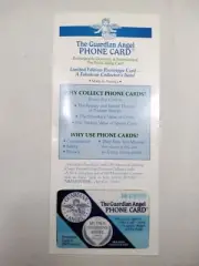 The Guardian Angel Phone Card Prototype Card A Unused On Information Card