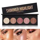 Daqian 5 Colors Shimmer Highlighter , Face-Contour Shiny Glow Highlight Powder