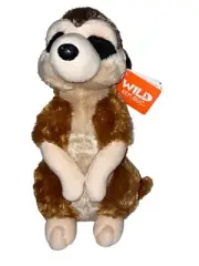 NWT Meerkat playful soft plush toy stuffed animal 12"/30cm WILD REPUBLIC