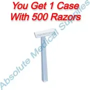 *500-Pieces* Personna Disposable Single Blade Fixed Head Face Razor 75-0003