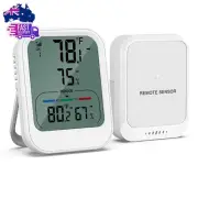 Newest Digital Hygrometer Indoor Outdoor Thermometer with LCD Backlight, Min/Max