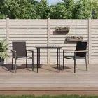 Outdoor Dining Set Outdoor Dining Table and Chairs Textilene and Steel vidaXL