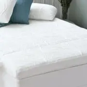 4" Memory Foam Mattress Topper Green Tea Infused Knitted Jacquard Cover No Odors
