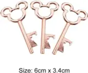 50 Pack Vintage Look Skeleton Key Bottle Opener Wedding Guest Rose Gold Card Tag