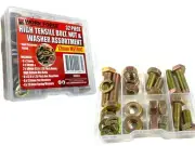12mm 32 Piece High Tensile Bolt, Nut and Washer Assortment Metric Nuts Bolts HT