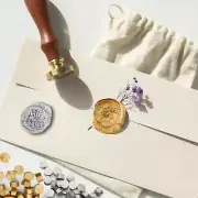 Gold Silver With Love and Thank You Envelope Wax SEAL STAMP Party Events Set