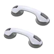2pcs Shower Handle Grab Bars for Bathroom Ultra Grip Dual Locking Safety Suction Cup Toilet Bath Shower Tub Handrail Grab for Elderly
