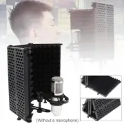 Microphone Isolation Shield 3-Panel with Pop Filter Floor Tripod Stand US Stock