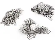 [QANYEGN] 50sets Bow Tie Clips, Metal Bow Tie Hardware Clip Set, Adjustable Hook Fastener Cravat Clip for Necktie Strap