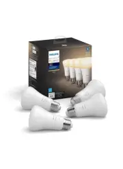 Philips Hue Smart 60W A19 LED Bulb Soft Warm White Light 4 Pack 800LM Hue App