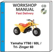 YAMAHA YT60 60L TRI-Zinger 60 TRI ZINGER SERVICE REPAIR SHOP MANUAL CD