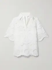 [Zimmermann] Zimmermann - Lexi Broderie Anglaise Linen Top - White - 2 2 White