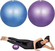 Small Pilates Balls, Mini Exercise Barre Ball for Yoga, Stability Exercise Training Gym Anti Burst and Slip Resistant Balls for Abdominal Workouts, Core Strengthening (25 cm, Blue & Purple)