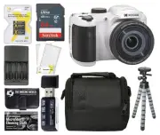 Kodak PIXPRO White AZ255 16MP Digital Camera 25X Optical Zoom 24mm Wide Angle...