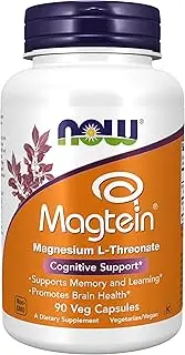 NOW Supplements, Magtein with patented form of Magnesium (Mg), 90 Veg Capsules