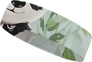 [YKLBV] Moisture Wicking Headbands for Men and Women Panda Sports Sweatband for Tennis Basketball Running Gym Working Out