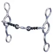 REINSMAN JUNIOR COW HORSE MEDIUM TWISTED SWEET IRON DOGBONE SNAFFLE BIT 348