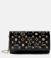 [Christian Louboutin] Christian Louboutin Paloma patent leather wallet on chain One size black