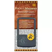 Retractable 2X-4X Magnifier with LED Light - For Coin Grading - Official Whitman
