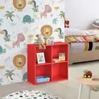 Kings Brand Furniture - 4 Cube Storage Organizer Book Shelf, Toy Storage, Red