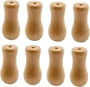 Cabilock 8pcs Wooden Tassel Cord Drops - Blinds Window Curtain Accessories - Pull End Knobs - Wooden Hanging Ball Pulls for Home Living Room Bedroom Office