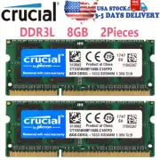 CRUCIAL DDR3L 16GB (8GB x2) 1333mhz PC3L-10600 Laptop SODIMM Memory RAM 204Pin