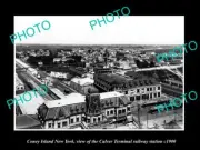 OLD POSTCARD SIZE PHOTO BROOKLYN NEW YORK CONEY ISLAND C.T RAILROAD DEPOT 1900