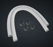 CORSAIR Sleeving Kit for AIO CPU Coolers - 400mm - White, TWO-YEAR WARRANTY C...