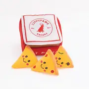 Pizza Box Burrow 16cm x 15cm x 10cm Soft Plush Dog & Puppy Toy by ZippyPaws