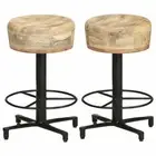 Bar Stools 2 pcs 52 cm Solid Mango Wood vidaXL