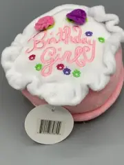 Haute Diggity Dog Toy Plush Birthday Girl Cake Toy - Small - New