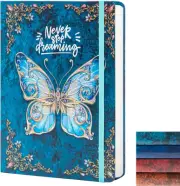 Ruled Journal Notebook, B5 3D Butterfly Embossed Hardcover Writing Journal wi...
