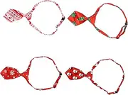 [SOESFOUFU] 4pcs Christmas Bow Tie Christmas Decor Boy Adjustable Pet Ties Corbatas Para Niños Dog Costume Tie Tie Christmas Child Tie Christmas Neck Ties Puppy Decorate
