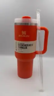 STANLEY Quencher H2.0 Tumbler with Handle & Straw 40 oz Orange