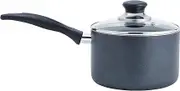 T-fal A85724 Specialty Nonstick Dishwasher Safe Handy Pot Saucepan with Glass Lid Cookware, 3-Quart, Gray