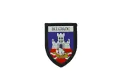 Patch printed embroidery travel souvenir shield city flag belgrade serbia