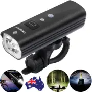 AU DYZI SUPER BRIGHT BIKE BICYCLE LIGHTS SET LIGHT WATERPROOF FULLY RECHARGEABLE