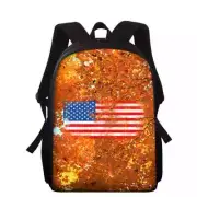 American Flag Maple Backpack Boy Girl Schoolbag Shoulder Satchel Bookbags School