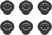 6Pcs Coffee Capsule Filters Baskets Plastic and Stainless Steel Refillable Reusable Coffee Capsules Pods for Nespresso Machines Spoon