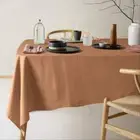 Vintage Design Homewares Helm Terracotta Washed Linen Cotton Tablecloth 180cm x