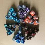 7pcs/Set Dice TRPG Games Dungeons & Dragons D4-D20 Multi-sided Dices Colorful